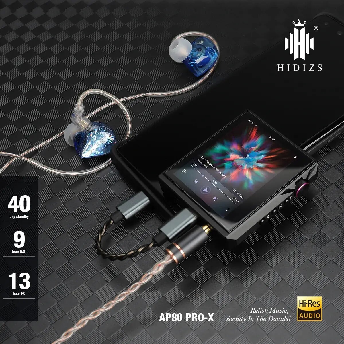 Hidizs AP80 PRO X Portable Bluetooth Mp3 Music Player E-Book Reading Pedo Meter Touch Screen LDAC Lossless MQA AMP DAC. 