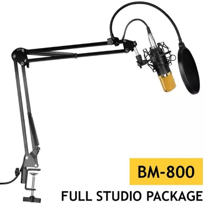 Professional Microfone Bm 800 With Pop Filter Bm 800 Studio Microphone Bm800 Condenser Microphone Kit Audio for Computer ASMR. 