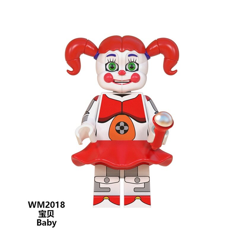Five Nights at Freddy's Minifigures Building Blocks FNAF Toy Building Blocks Golden Freddy Chica Bonnie Foxy Game Horror Series Toys For Legoes. 