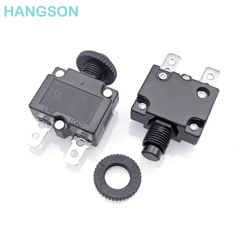 Current Overload Protector Switch Push 3A 4A 5A 6A 7A 7.5A 8A 10A 15A 18A 20A 25A 30A Thermal Circuit Breaker Waterproof Cover