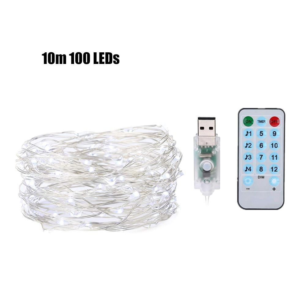 Migeet 32.81ft/10m 100 LEDs Sound Activated Music String Lights 5V USB Powered 12 Lighting Modes with Remote Timer Function Fairy Lights for Home Wall Garden Festival Party Decorations. 