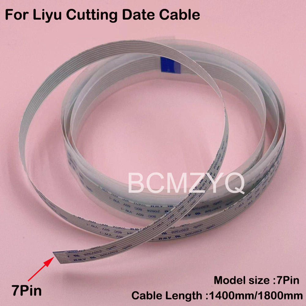 1PCS Cutting Plotter Date Cable 7Pin 1.4M 1.8M for Liyu SC631 SC801 TC1261 SC-1261E Carriage Trolley Borad Long Date Cable Line