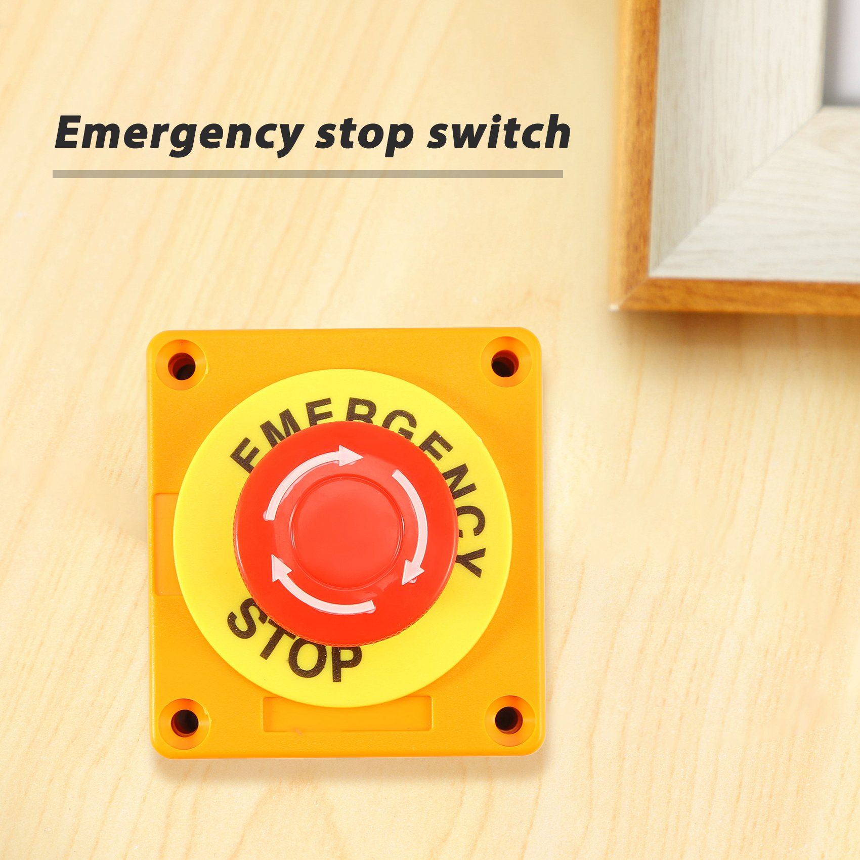 2Pcs Red Mushroom Emergency Stop Shut Off Push Button Switch No. 