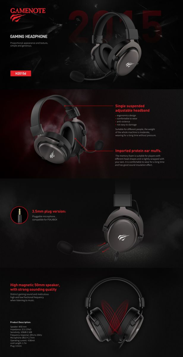 havit h2015d gaming headset
