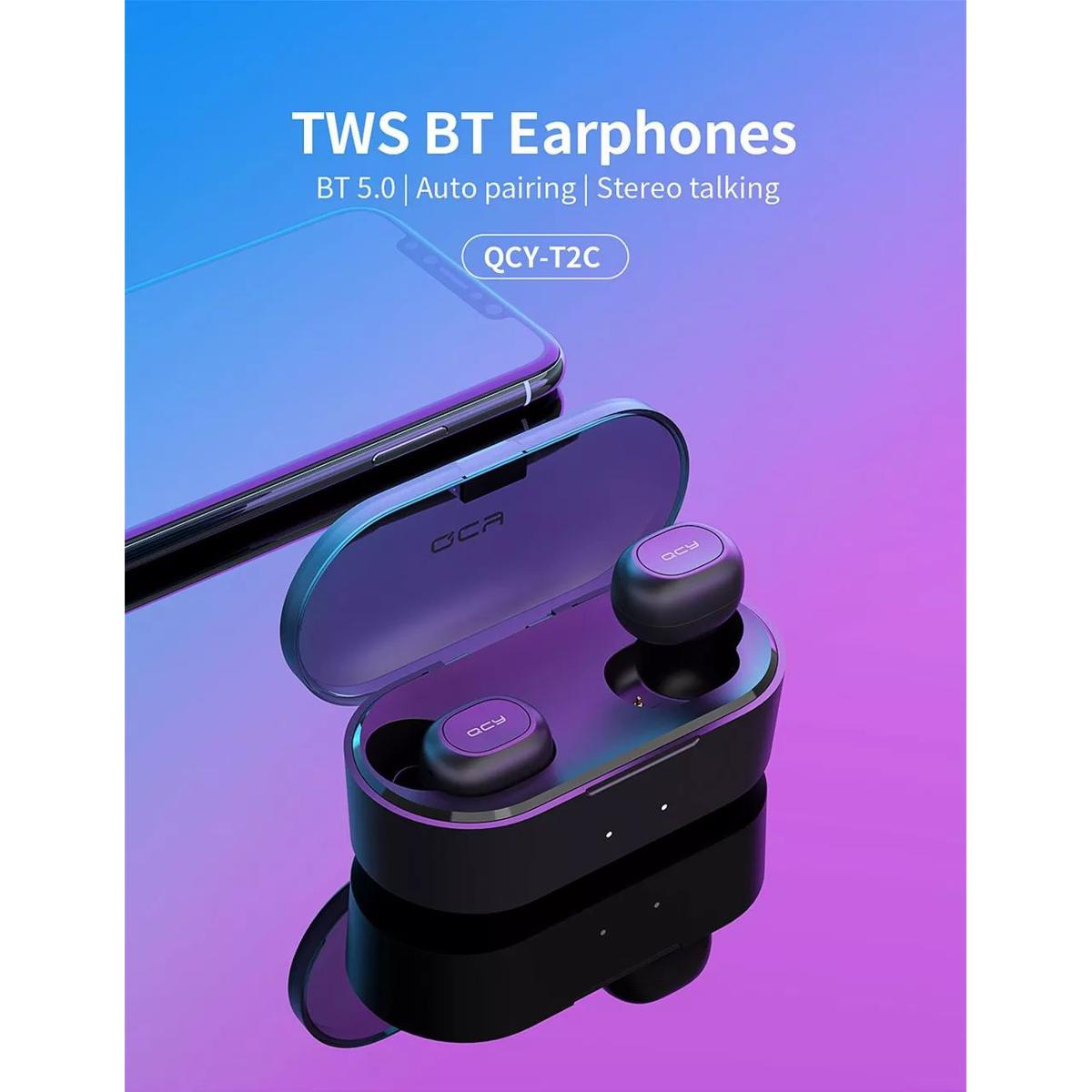 QCY T2C / QS2 3D Stereo Wireless Bluetooth TWS Earbuds V5