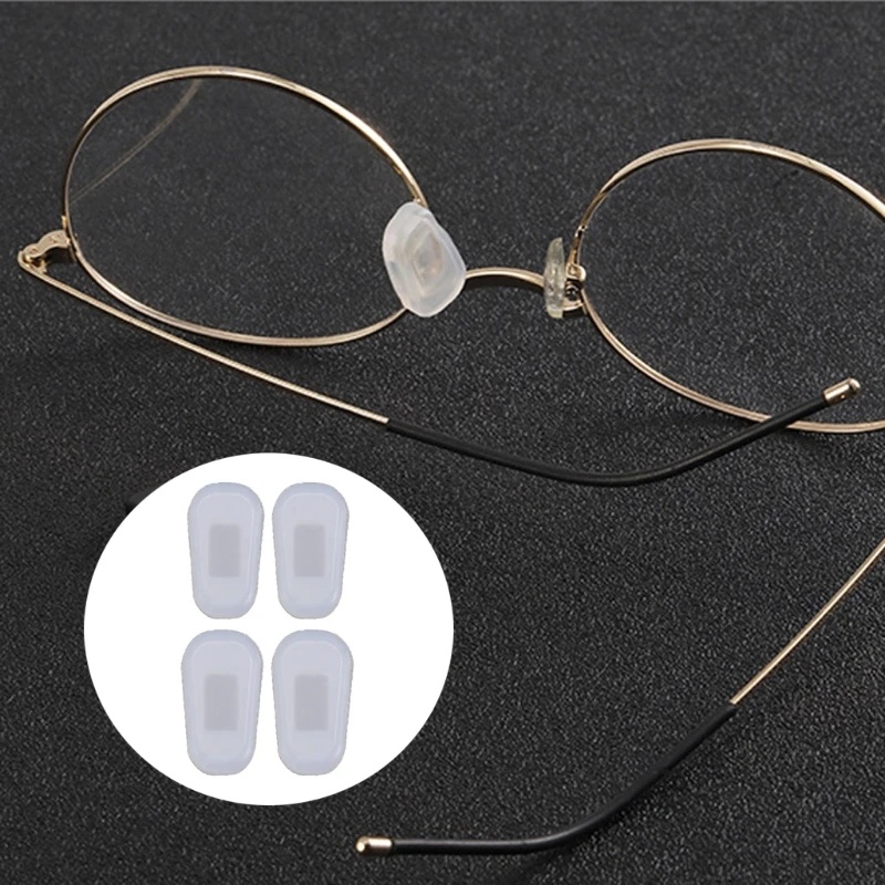 Soft Anti Indentation Nose Cover Anti-Slip Push-in Silicone 1Pair Air Cushion Eyeglass Nose Pads Glasses Replacement Transparent Nose Bridge Pads. 