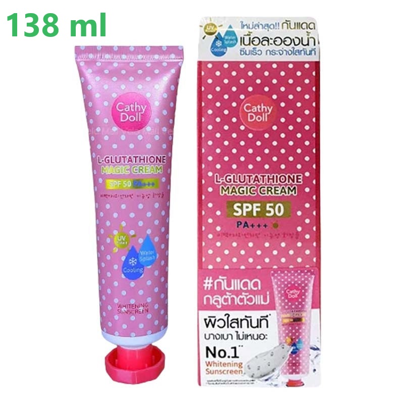 Cathy Doll SPF 50 Whitening Sunscreen L-glutathione Magic Cream - 138ml