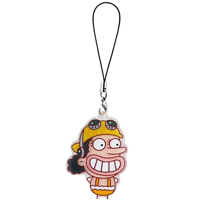 Japanese Anime Cartoon Acrylic Keychain Resin Epoxy Mobile Phone Multi-using Keychain Pendant. 
