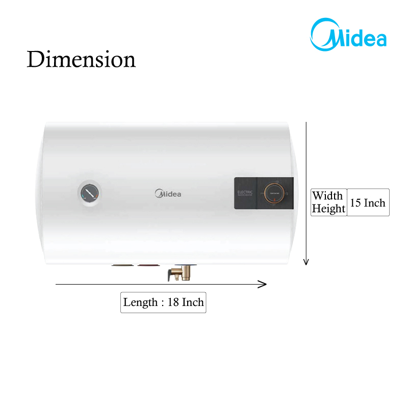 Innovative Appliance - Midea D30-15A6 - Geyser / Water Heater 30L - White - Break Trend - Professional Quality. 