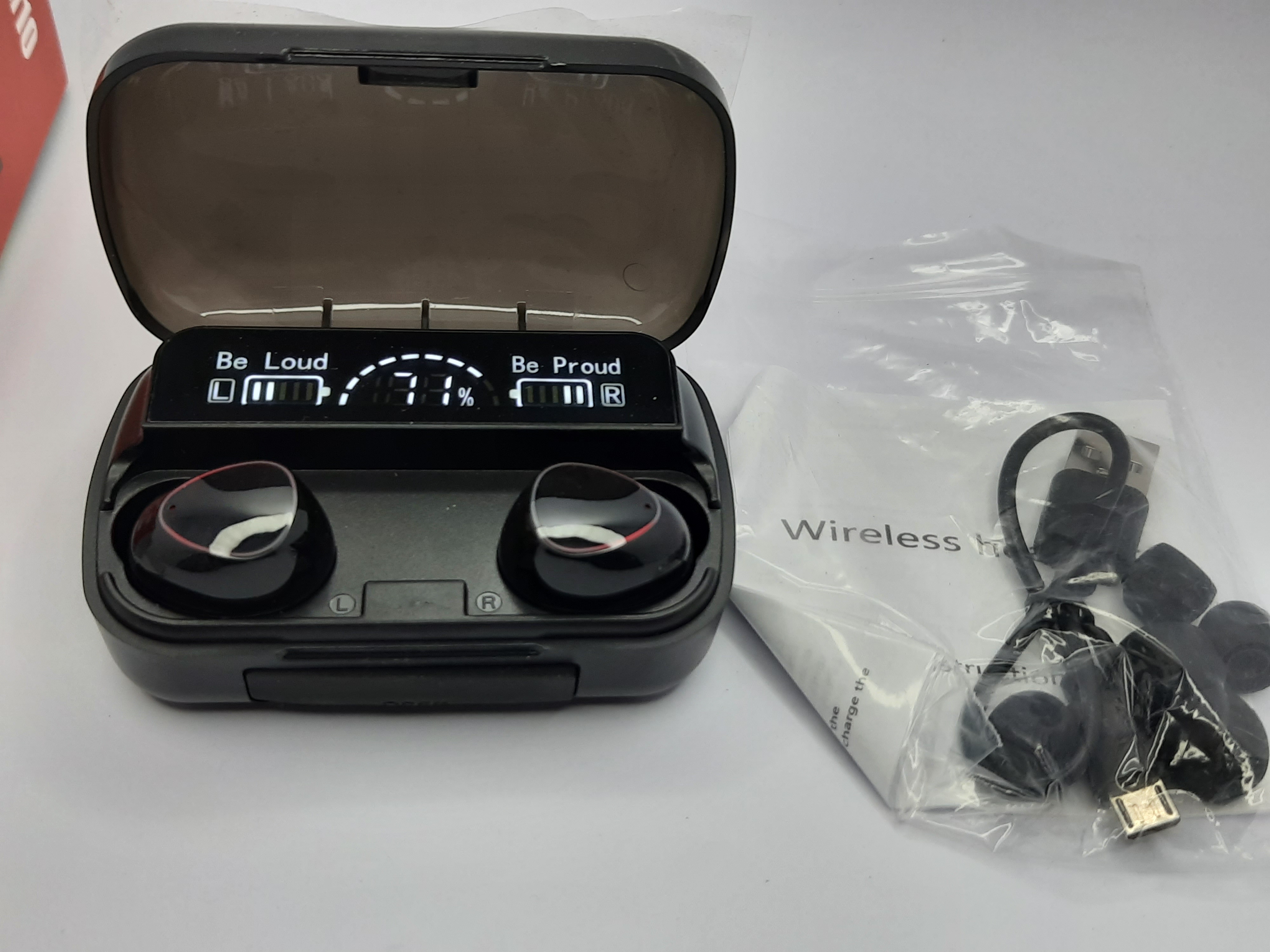 M10 Tws Wireless Earphone Touch Bluetooth Earplugs In The Ear Stereo Sport Headsets Cvc8.0 Noise Reduction Headphones With Digital Display Black Good Effect And Easy To Use - Bluetooth Headphone. 