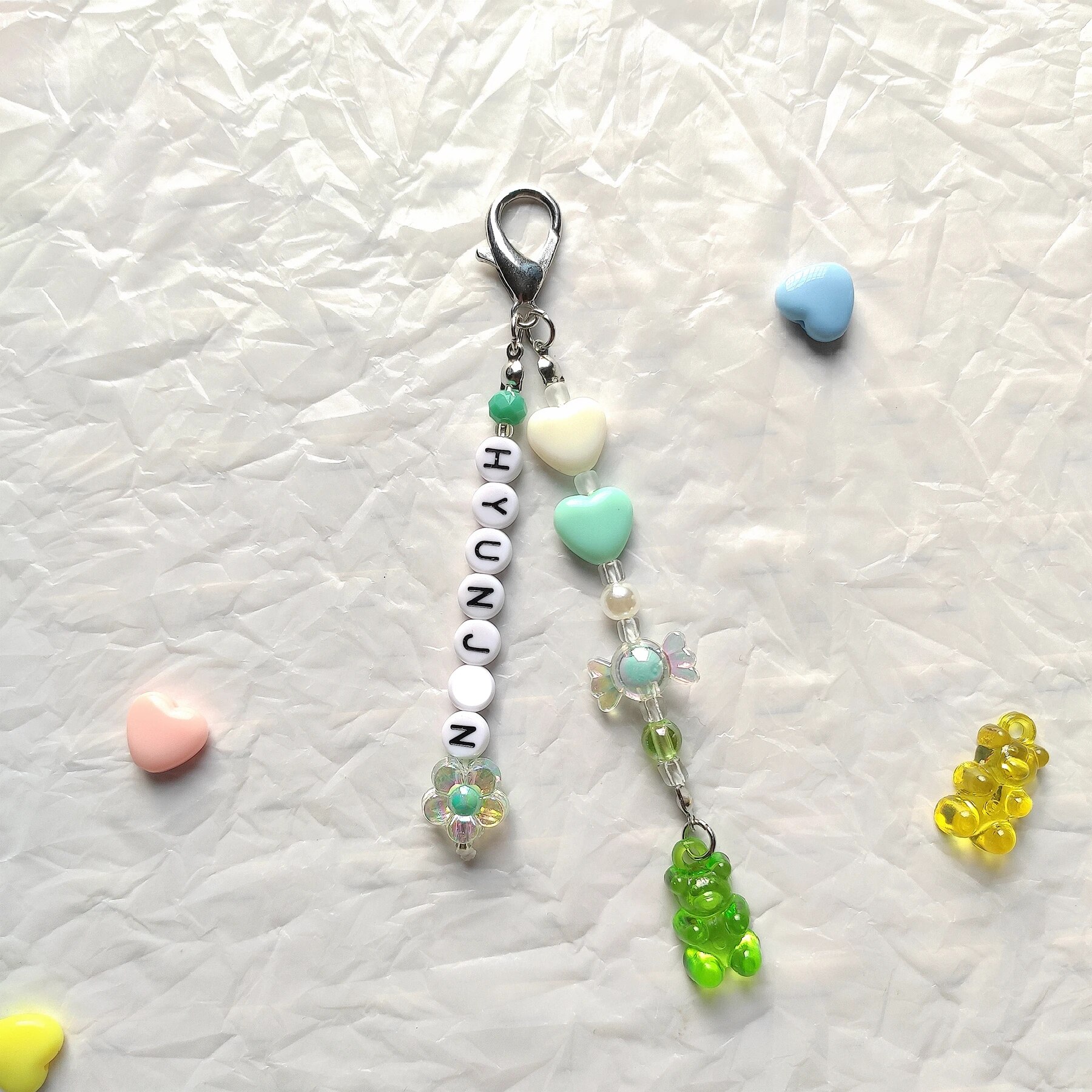 Kpop SKZ TXT Keychain HYUNJIN Name Charm Custom Letter Key Chains Phone Bags Strap Fans Party Gift Acrylic Personalized Keychain. 