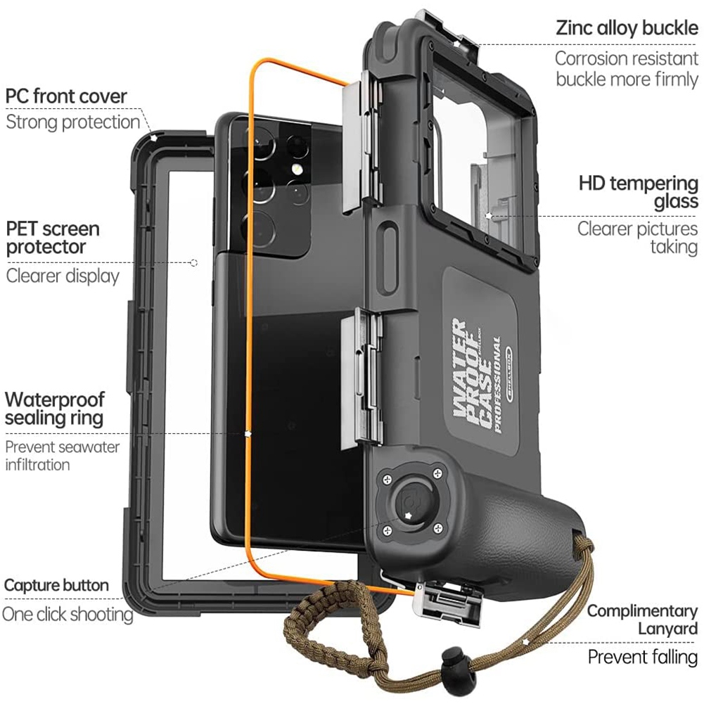 Submersible Waterproof Case for iPhone 13/12/11 Pro Max Floating. 