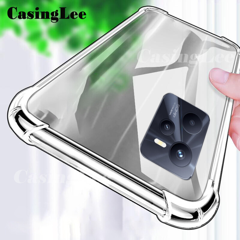 Casinglee for Realme Narzo 50A Prime case Soft Transparent Full Protection clear Back Cover Casing hp Realme Narzo 50A Prime Phone cases cover. 