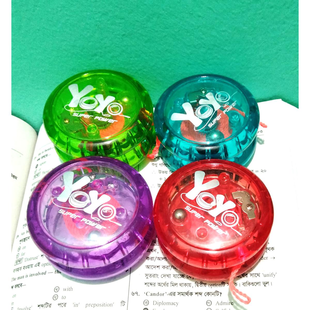 Big Size super power colorful yoyo toys YOYO High quality classic yoyo with LED Light
