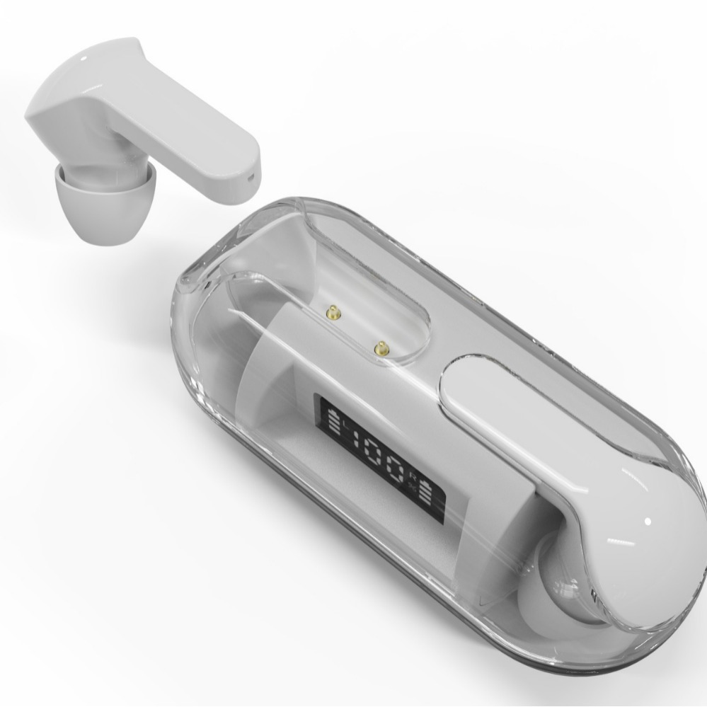 Transparent A06 Wireless Bluetooth Headset F80 Mini Cross Border Digital Display TWS Sport Bluetooth Headset F20 Headset. 