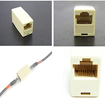 RJ45 Lan Jointer White (5PCS) / RJ45 Ethernet Lan Cable Joiner Coupler Connector Coupler Jointer. 