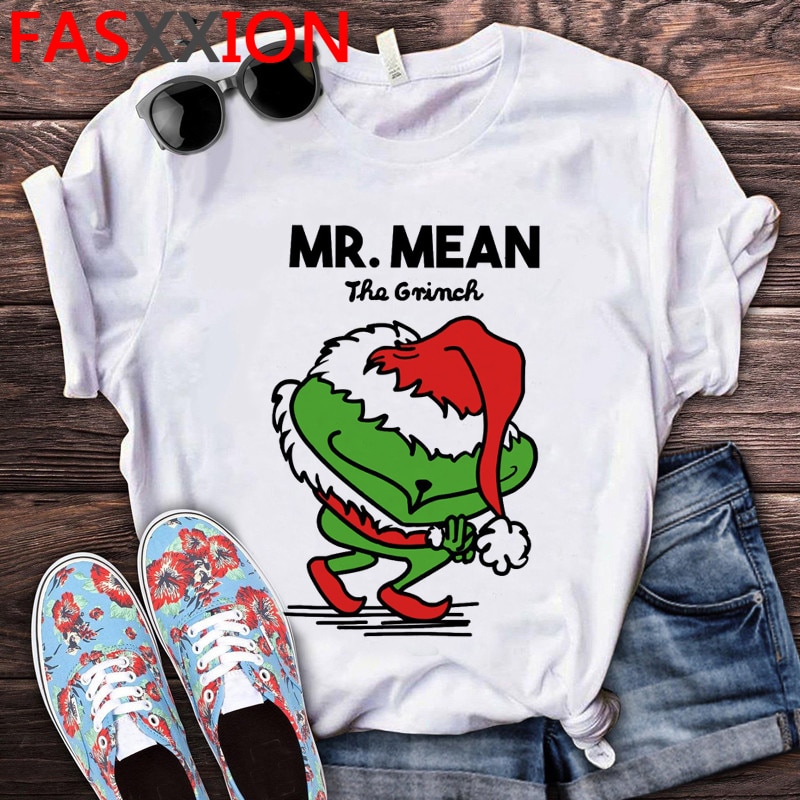 T Shirt Men Cartoon Grinch Graphic Tees 