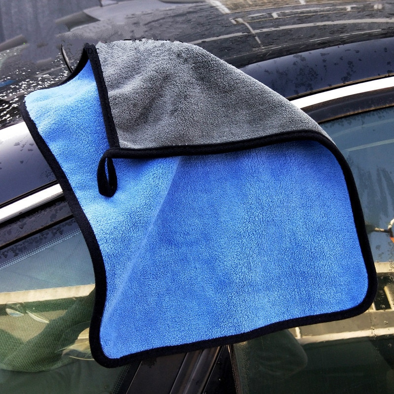 30X30 cm Car Bike Wash Double Layer Ultra Soft Scratch Proof Microfiber Towel. 