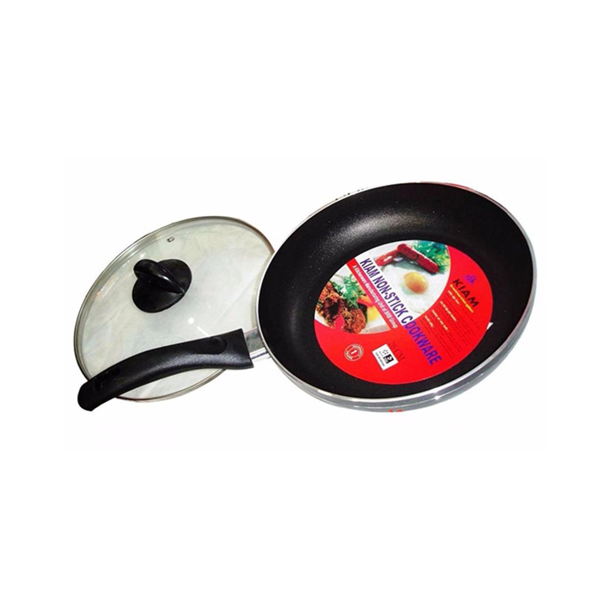 Kiam Non Stick Induction Fry Pan With Glass Lid 28 Cm