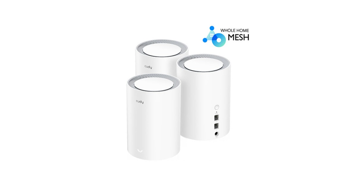 Cudy M1800 AX1800 Whole Home Mesh WiFi 6 Router (3 Pack). 