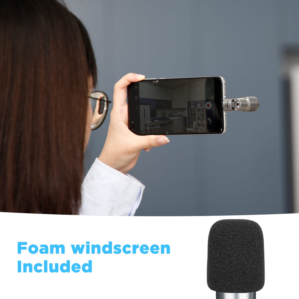 BOYA BY-P4U Omnidirectional Condenser Plug and Play Microphone Type-C Mini Mic for Android Smartphone Tablets Vlog Broadcast. 