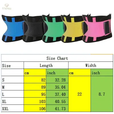 Waist Trainer Belt Back Brace Cincher Trimmer Sports Slimming Body Shaper  Band with Dual Adjustable Belly for Fitness - Yellow, 2XL