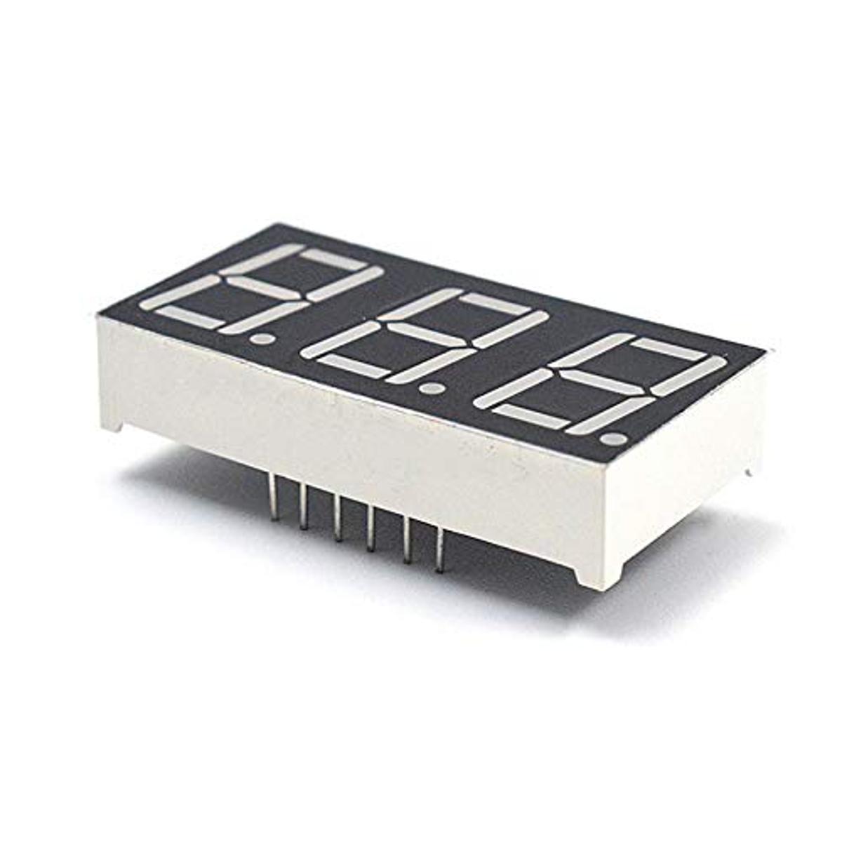 3-Digit 7-Segment Display 0.56" Common Cathode 3-Digit LED Display Digital Tube Compatible with Arduino ( 1pcs)