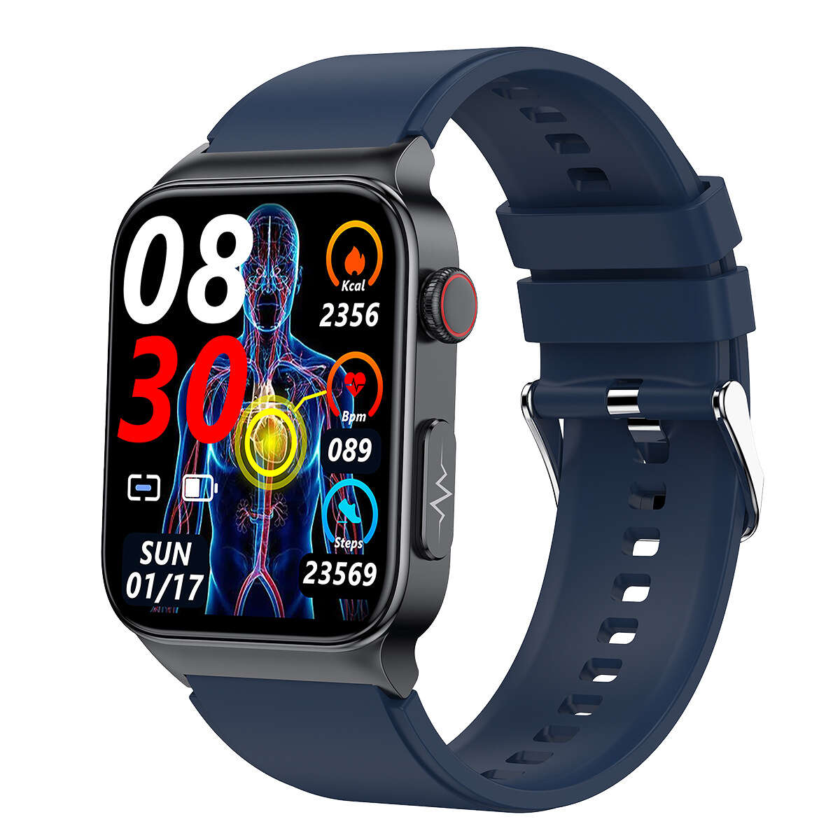 E500 smartwatch temperature, heart rate, ECG+PPG smart wristband sports watch high-definition display