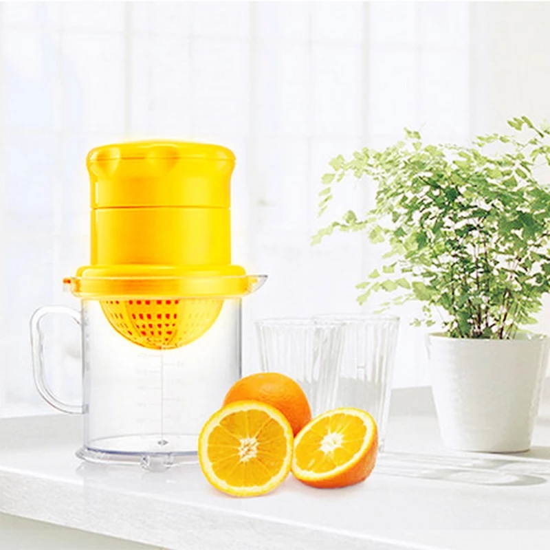 Portable Manual Dual Purpose Juicer Cup Mini Lemon Fruit Squeeze Pink