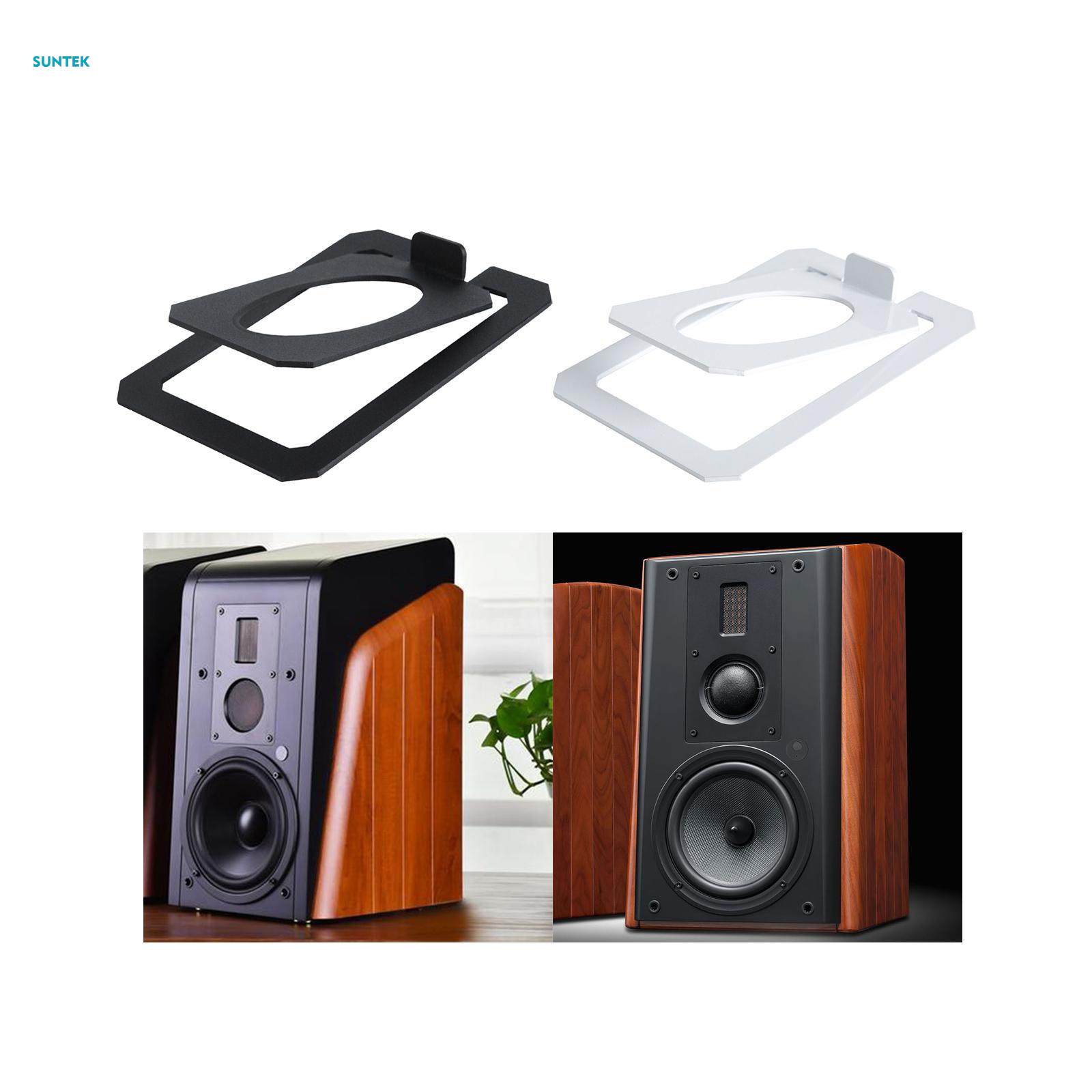 Desktop Speaker Holder Studio Monitor Stand Tilted Bracket Shock Absorbing Metal Non Slip Holder Rack Tabletop Stand for Computer Equipment. 