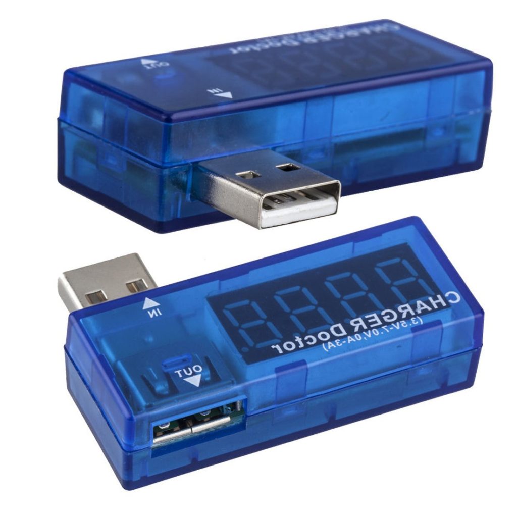 Charger Doctor USB Charger Doctor Power Meter Voltage Tester Current Monitor USB 3V-7V Volt 0-2.5A Amp Reader Multimeter LED Screen Portable Ampere Voltmeters Tester Voltmeter Ampere Meter Current Voltmeter Detector Tester. 