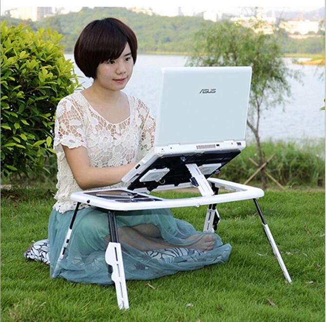 Laptop Table with Cooling Fan plastic folding table. 