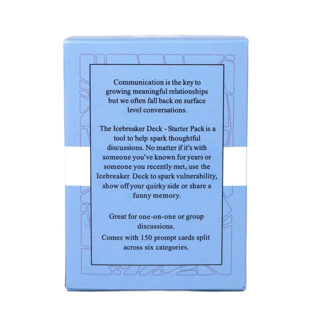 150 Cards Conversation Starter Icebreaker Deeper Talk Deck By BestSelf Card Game Powerful Conversation Intimacy Deck by BestSelf. 