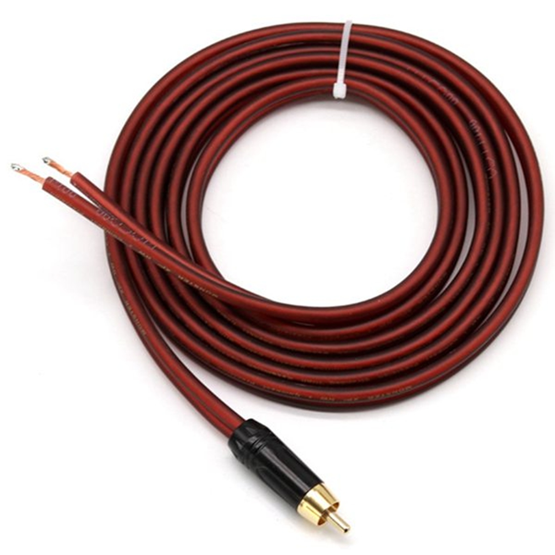 OUMERY 2Pcs RCA Speaker Cable Bare Wire Speaker Wire to RCA Plug,Replace RCA Plug Connector Adapter to Bare Wire Open Audio. 