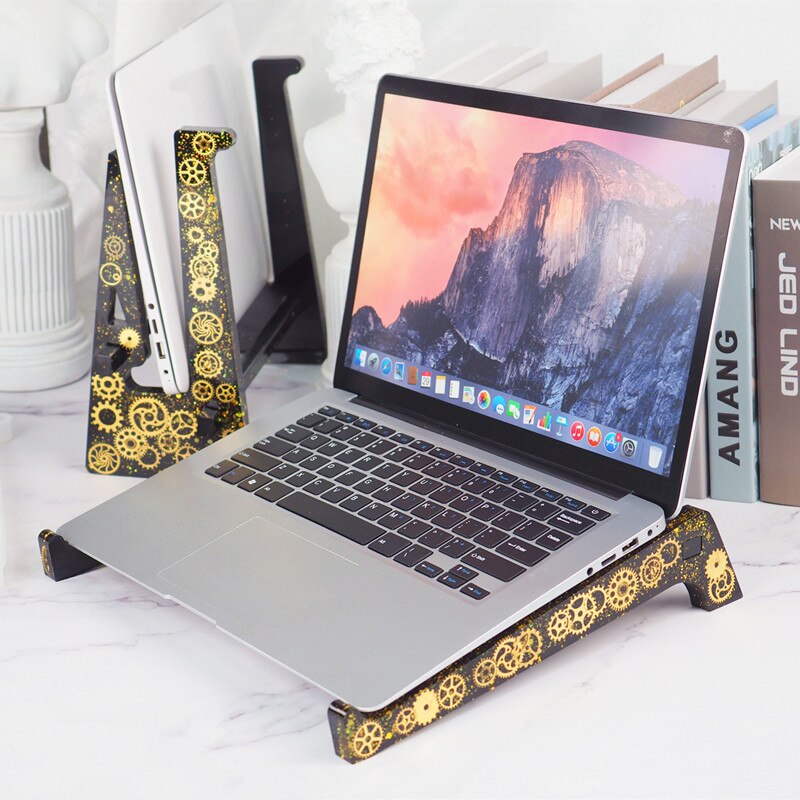 Laptop Stand Silicone Mold for Resin Craft Cooling Pad Epoxy Resin Mold DIY Silicone Mold for Laptop Cooling Rack Epoxy Craft. 