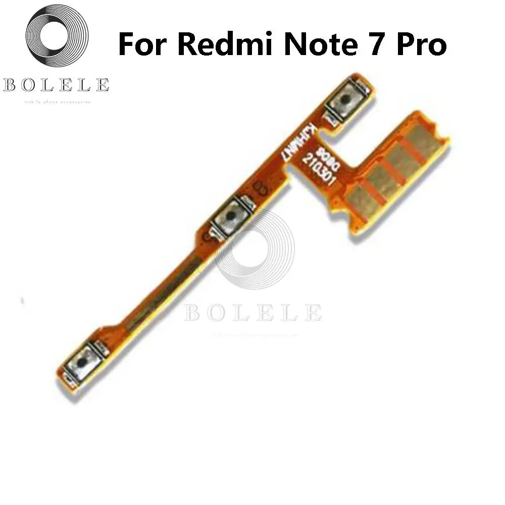 For Xiaomi Redmi Note 7 / 7 Pro 7Pro Power Button On/Off Volume Switch Buckle Bolt Bracket Ribbon Flex Cable Replacement Parts. 
