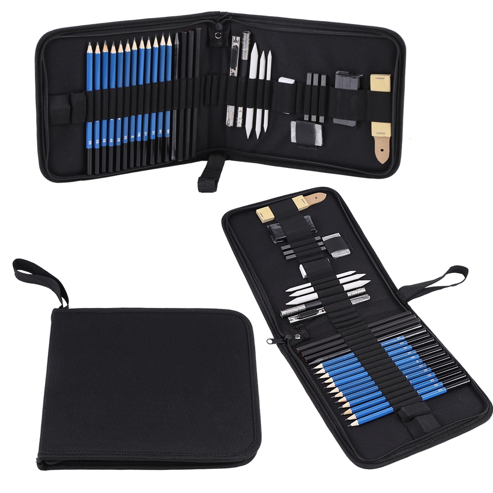 33Pcs Professional Drawing Sketching Pencil Set H&B Sketching Pencils Drawing and Sketch Kit Set Art Supplies