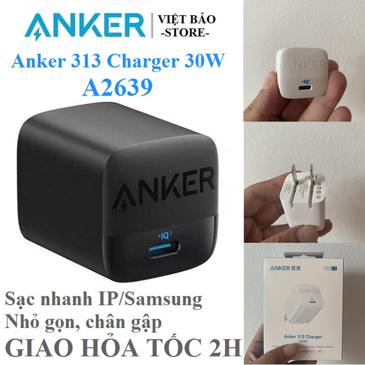 Anker 30W Charger 313 Foldable Fast Charger PIQ 3.0 - KRY