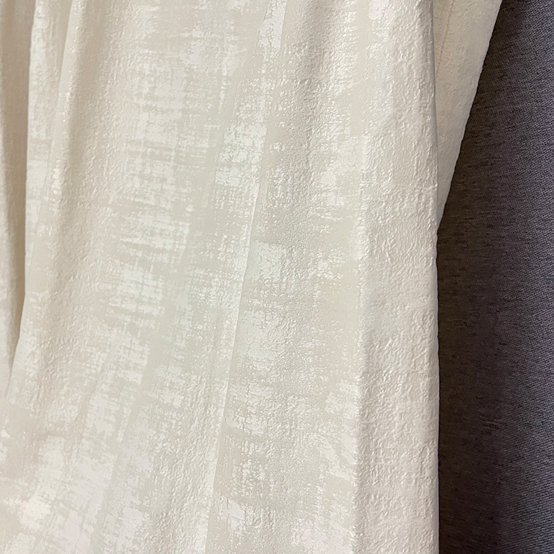 Fleece French Elegant High Shading Curtains Cream Colored Embossed High-precision Relief Jacquard Craft Window Curtains Custom Amour zii. 