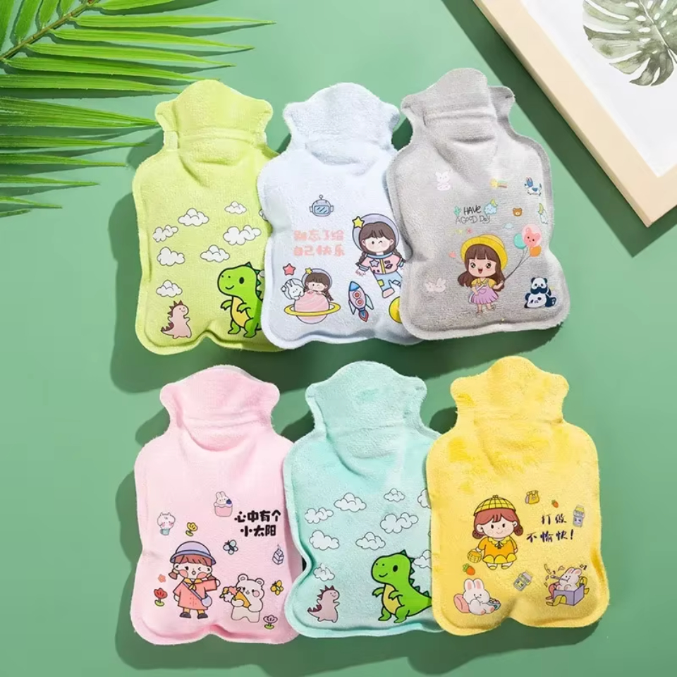 New Transparent PVC Hot Water Bag Cute Shin Chan Cartoon Water Injection Filling Bag Hand And Tummy Warmer Bottles Winter Christmas Party Gift Cute Cartoon PVC Hot Water Bottle Creative Water Filling Hot Water Bag Hand Warmer. 