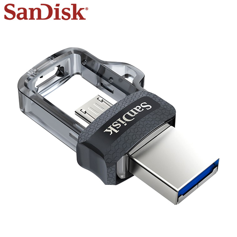 SanDisk OTG USB 3.0 Flash Drive 32GB 64GB 128GB 256GB Pen Drive Micro USB port Pendrive for Android phone Max 130Mb/s U Disk
