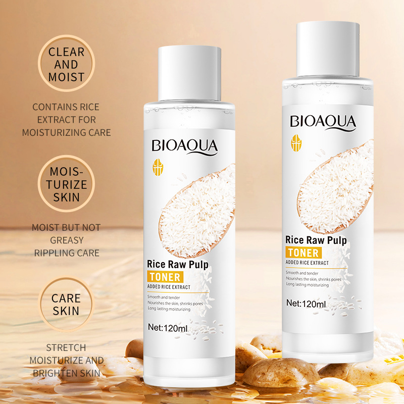 BIOAQUA Smooth Skin Moisturizing Rice Raw Pulp Face Toner- 120ml. 