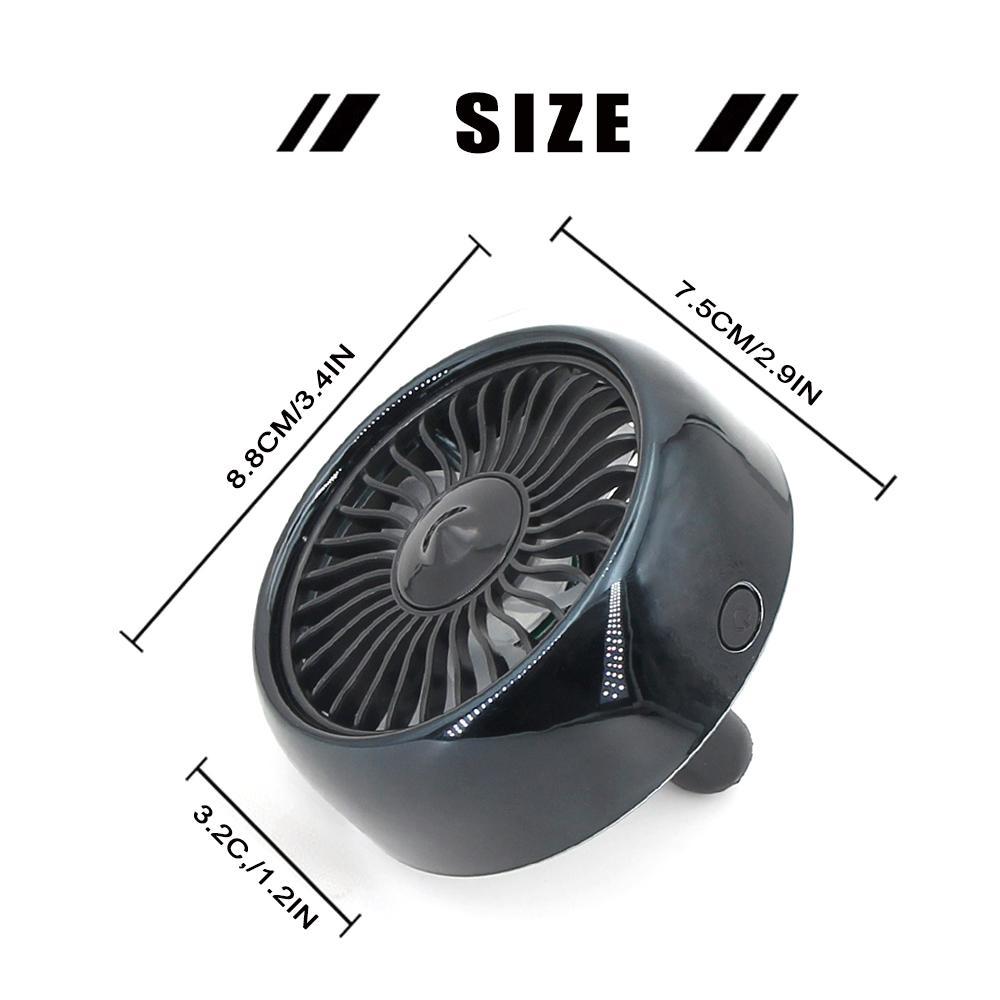 Mini Car Fan for Car Air Vent Mounted,Low Noise USB Stand Fan with 3 Speeds&LED Colorful light,360° Rotatable Car Auto Powerful Cooling Air Fan for Sedan SUV Auto Vehicles. 