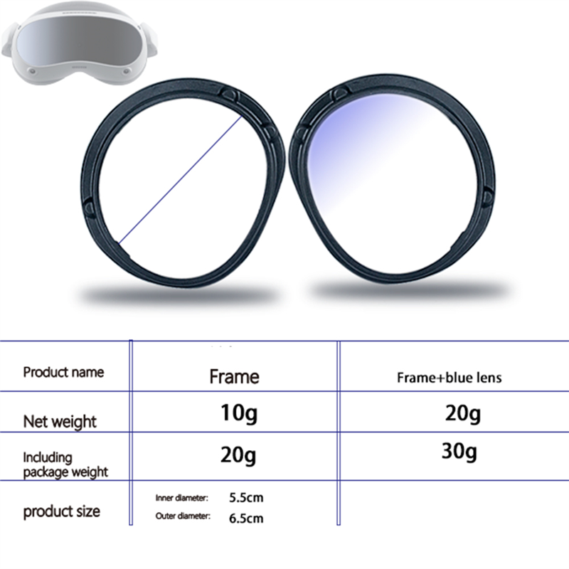 For PICO 4 VR Magnetic Suction Injection Frame VR Accessories Glasses Frame Equipped with Pico4 Myopia Lens Adapter. 