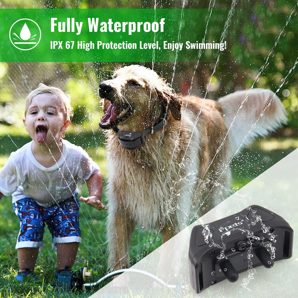 Ipets 618-1 800m remote rechargeable and waterproof for s  training collar. 