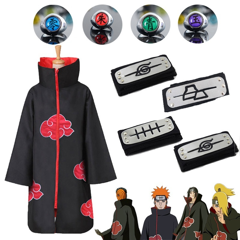 Akatsuki Uchiha Itachi Deilara Anel Adulto 10pc