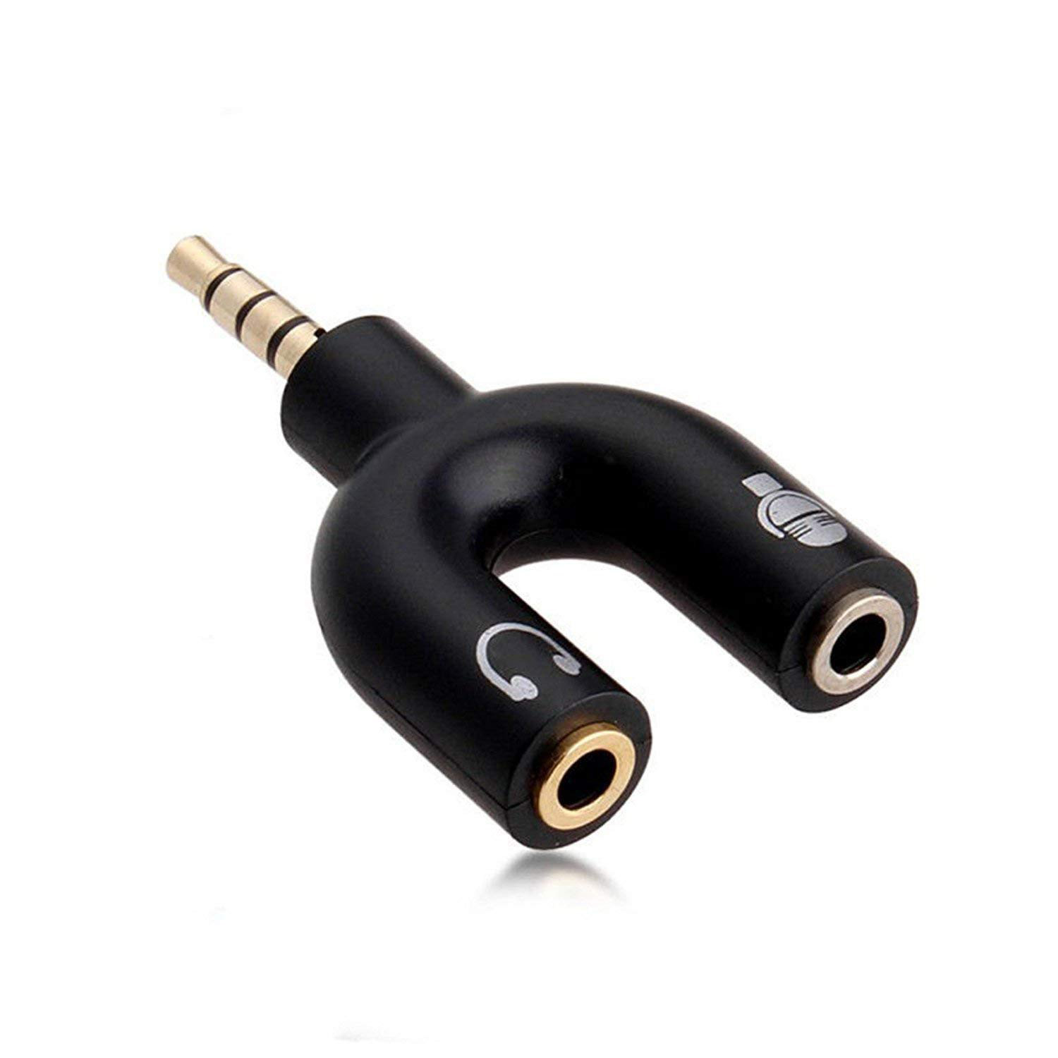 U-Shape Smartphone 3.5mm Audio Splitter For Headphone And Microphone