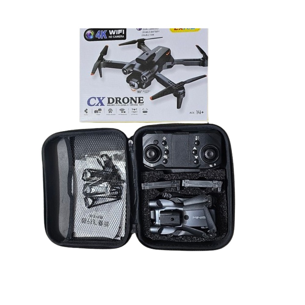 CX 4k Wifi Dual Camera Dual Battery Dual Fan Foldable Drone. 