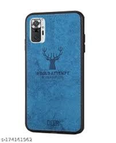 Xiaomi Redmi Note 10 4G Deer Pattern Cloth Texture Slim matte Elk Design Cloth Phone case cover.