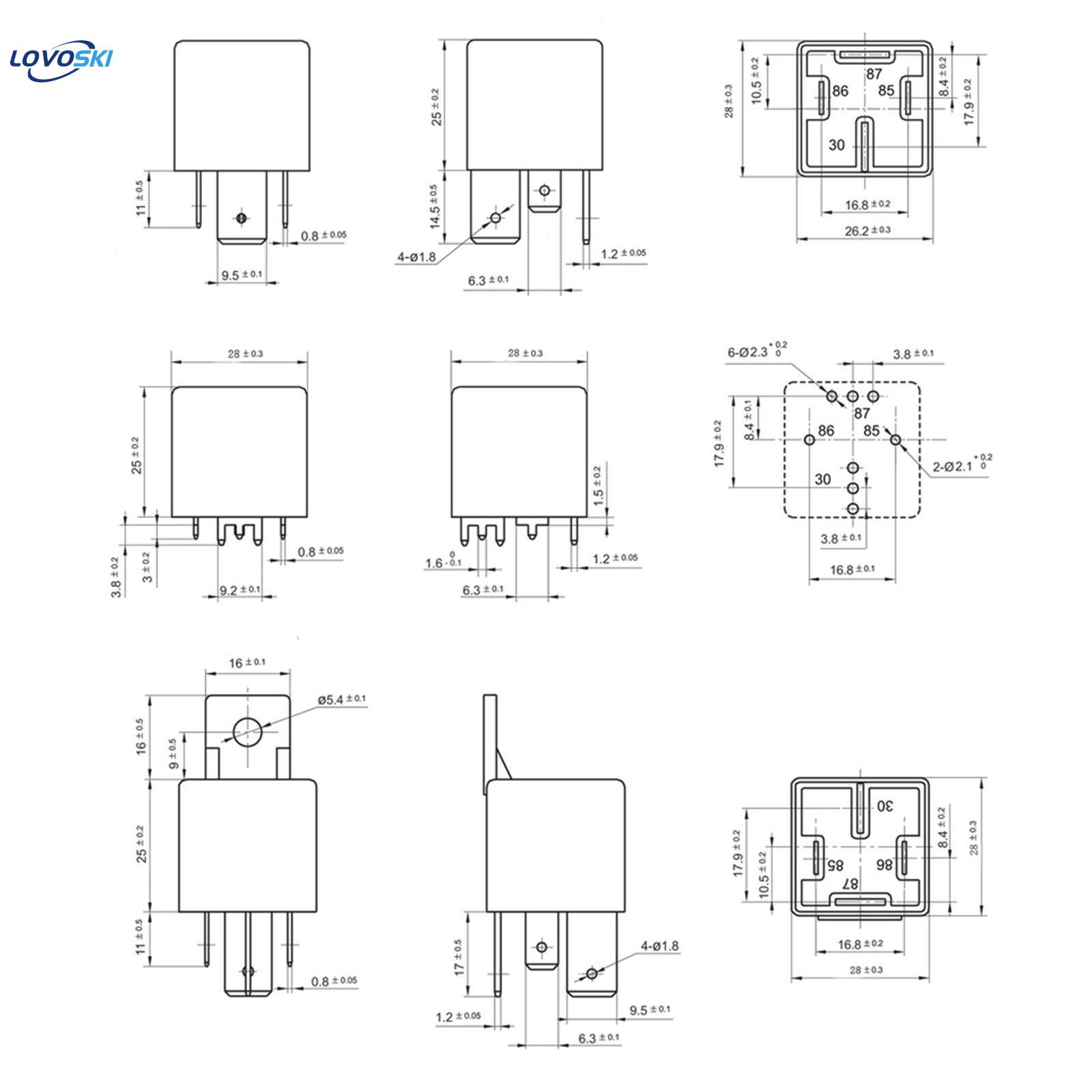 Car Relay with Harness Jd2912-1Z-12VDC 80Amp 12V Heavy Duty High Power 5 Pin 5 Wire Spdt Socket Plug. 